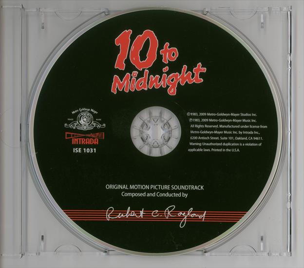 1983 - 10 To Midnight OST Robert O. Ragland - C.jpg