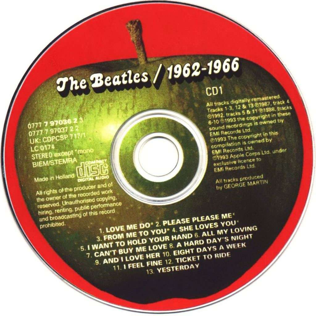 CD1 - The Beatles - The Red Album, The Best Of 1962-1966 - CD1 02.jpg