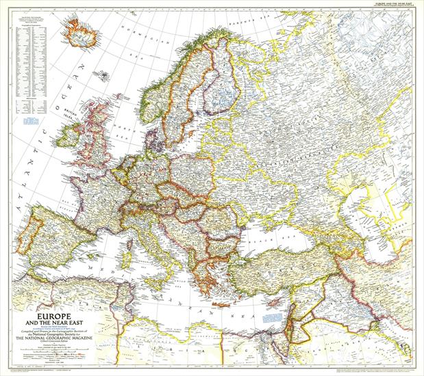 Mapy National Geographic. 539 map. Wysoka jakość - Europe and the Near East 1949.jpg