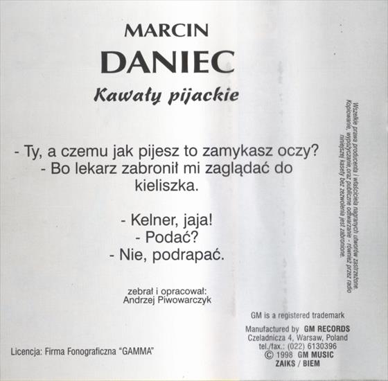 Marcin Daniec - Kawały pijackie - środek.JPG