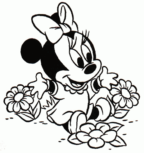 Myszka Minnie - Myszka Minnie - kolorowanka 1.GIF